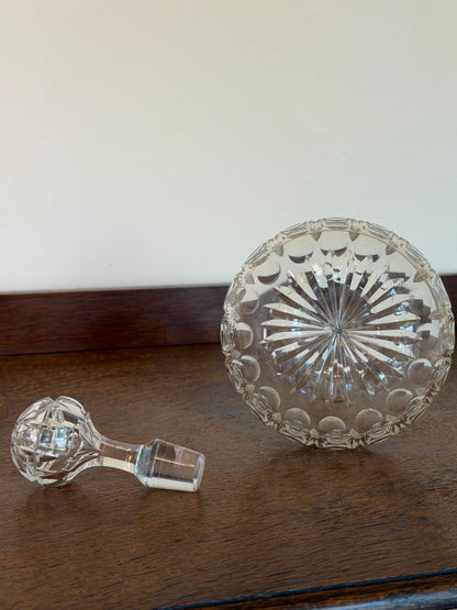 Vintage Cut Crystal Decanter with Stopper