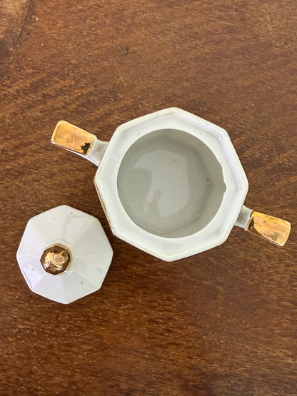 Vintage Hand Painted Miniature Ceramic Tea Pot Cup & Saucer Set