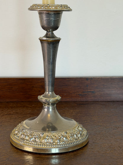 Vintage Silver Plated Candlestick