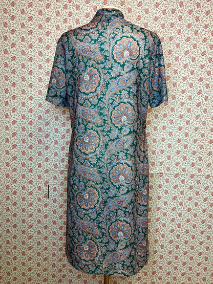 Vintage 1970s Joan Curtis Paisley Shift Dress