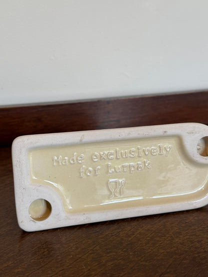 Vintage 1980s Lurpak Ceramic Butter Dish & Toast Rack Set | Douglas Retro Kitchenware