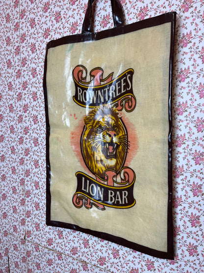 Vintage 1970s Rowntrees Lion Bar Tote Bag