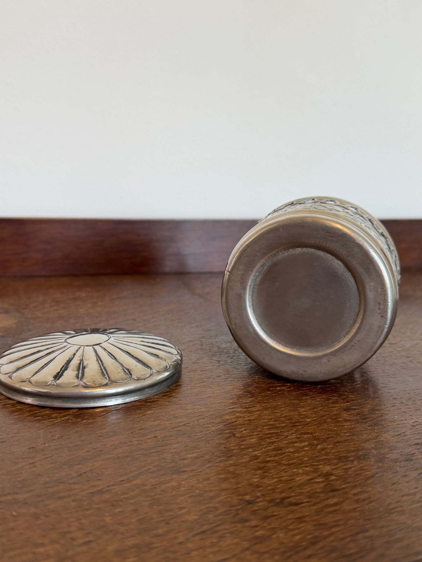 Vintage Silver Plate Cotton Bud Holder