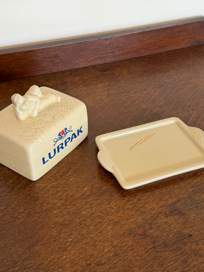 Vintage 1980s Lurpak Ceramic Butter Dish & Toast Rack Set | Douglas Retro Kitchenware