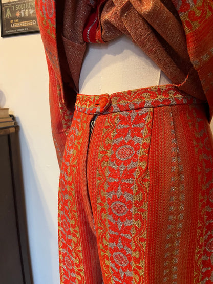 Vintage 1960s Hand Made Tunic and Trouser 2 Piece Set