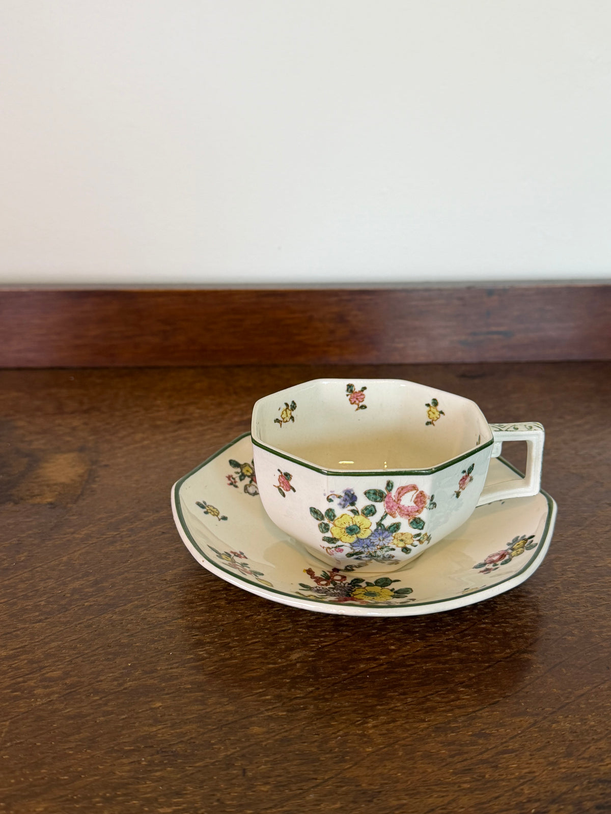 Vintage 1930s Royal Doulton Old Leeds Sprays Teacup and Saucer