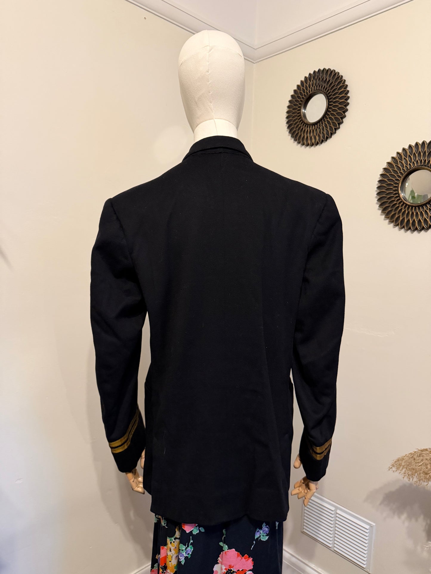 Vintage 1950s Official British Navy Lieutenant Mess Jacket
