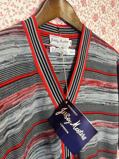 Vintage 1960s Deadstock Stripe Button Top