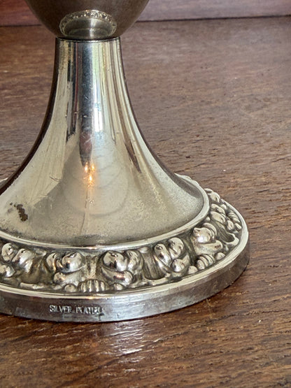 Vintage 1960s Silver-Plated Candlestick