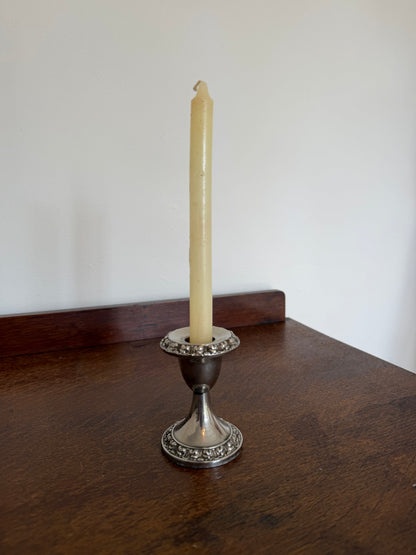Vintage 1960s Silver-Plated Candlestick