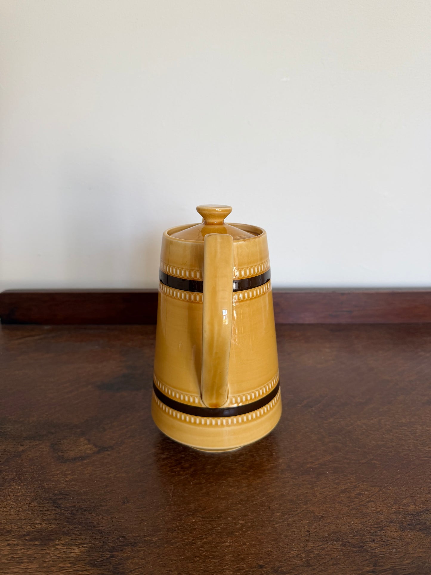 Vintage Sadler Mustard Coffee Pot