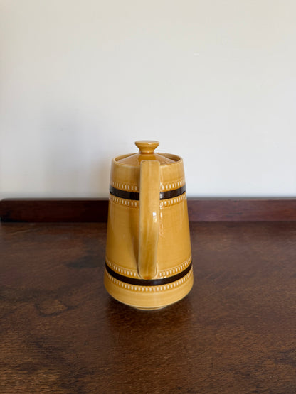 Vintage Sadler Mustard Coffee Pot