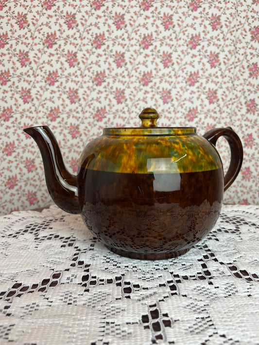 Vintage 1930s Brown Betty Mottled Teapot