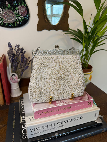 Vintage 1960s Starburst Beaded Handbag