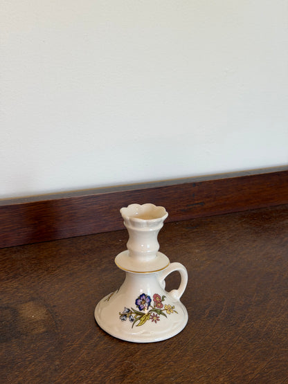 Vintage Belleek Galway Wildflower Candle Holder