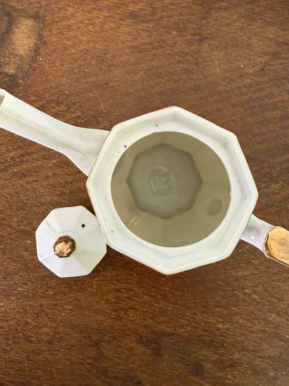 Vintage Hand Painted Miniature Ceramic Tea Pot Cup & Saucer Set