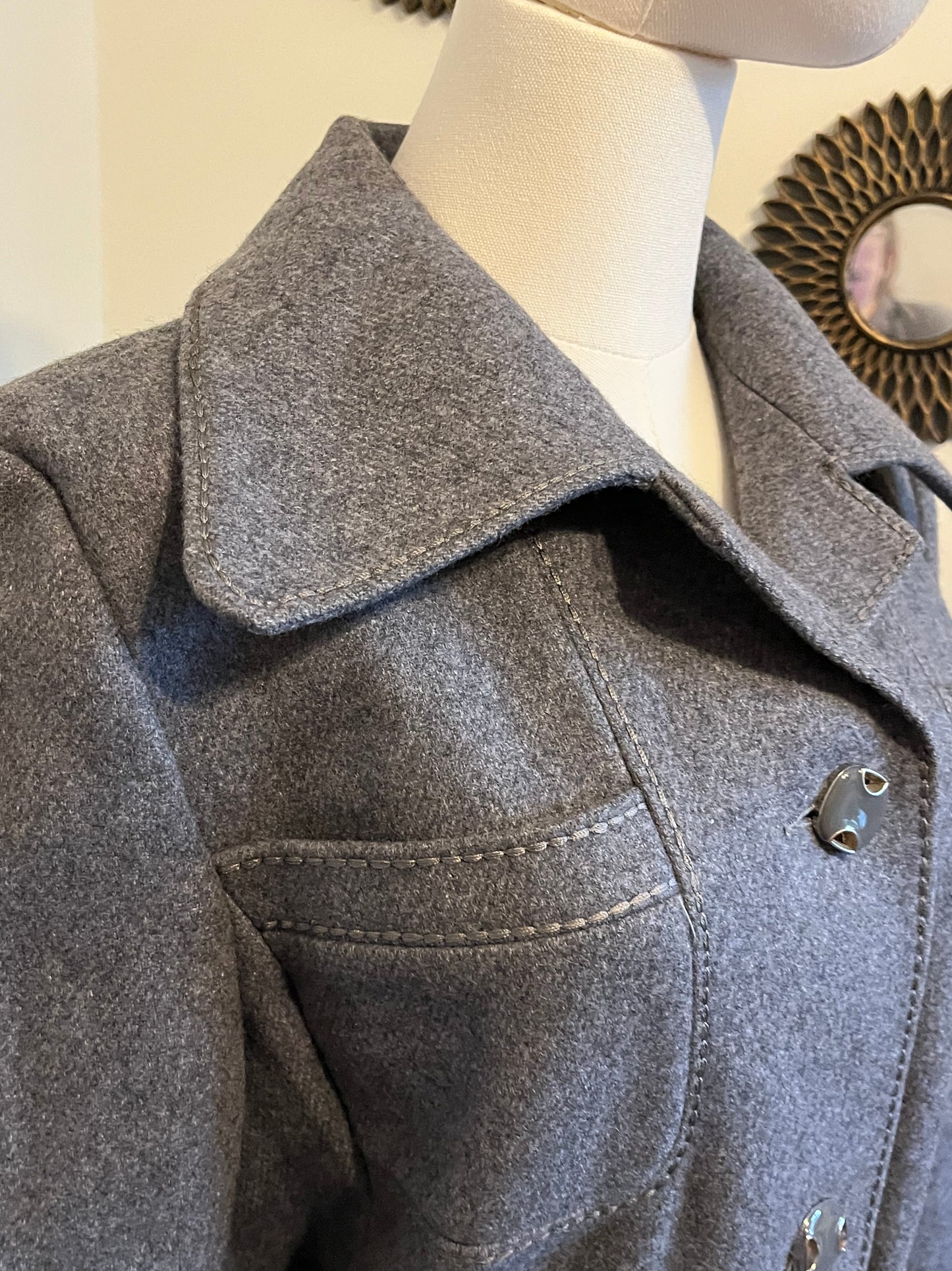 Vintage 1970s Tailored Wool Coat