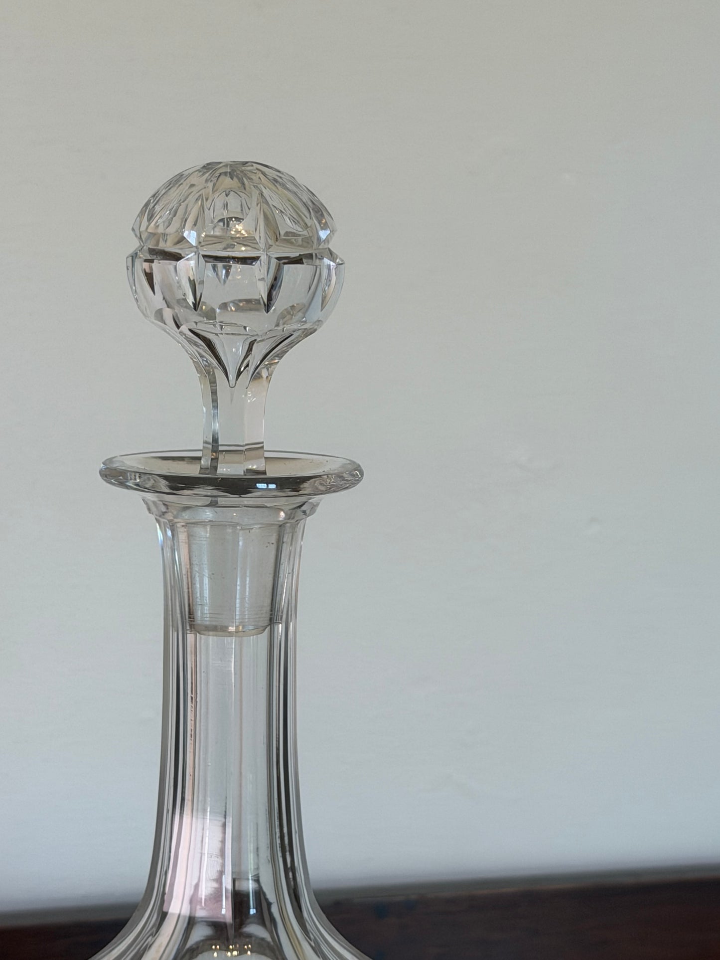 Vintage Cut Crystal Decanter with Stopper