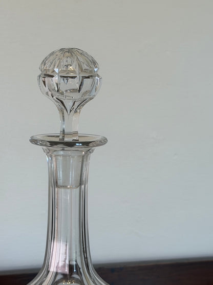 Vintage Cut Crystal Decanter with Stopper