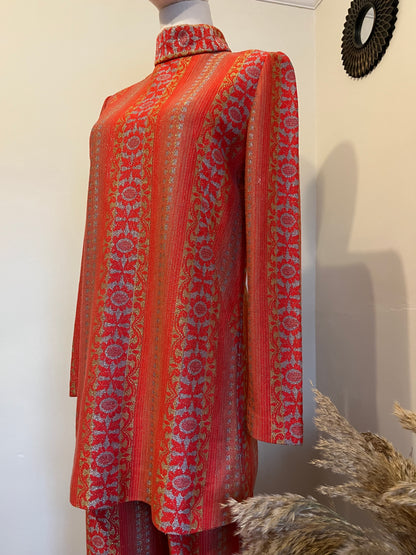 Vintage 1960s Hand Made Tunic and Trouser 2 Piece Set