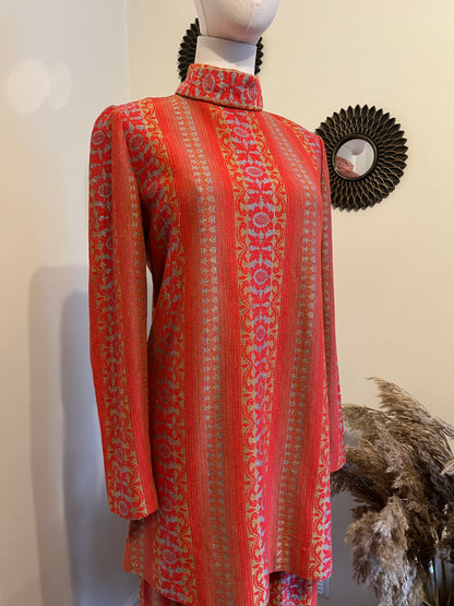 Vintage 1960s Hand Made Tunic and Trouser 2 Piece Set