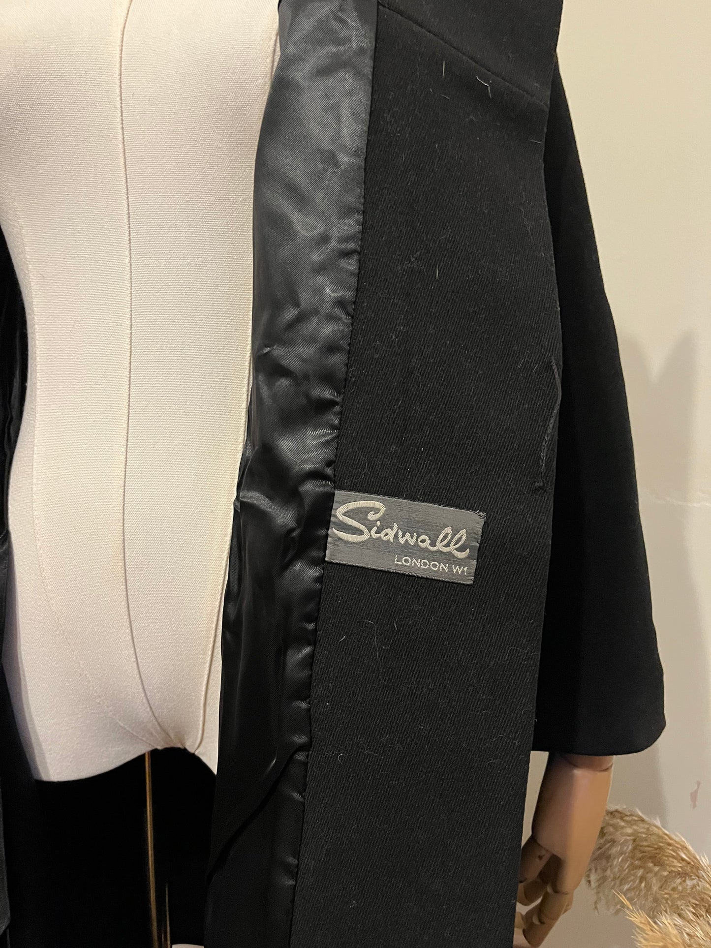 Vintage 1960s Wool Twill and Mink Swing Coat