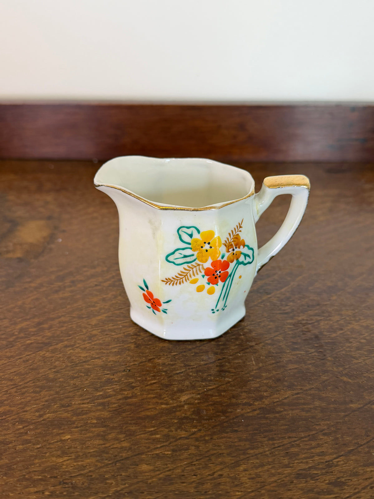 Vintage Hand Painted Miniature Ceramic Tea Pot Cup & Saucer Set