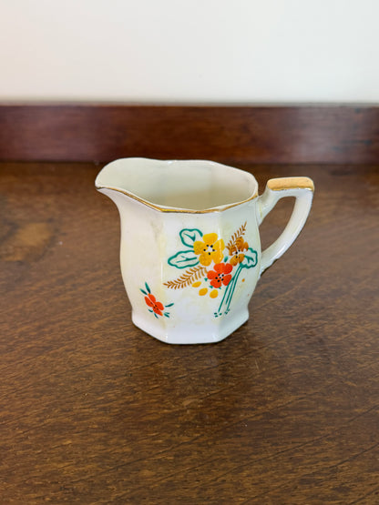Vintage Hand Painted Miniature Ceramic Tea Pot Cup & Saucer Set