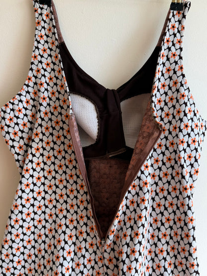 Vintage 1970s Floral Swim Suit