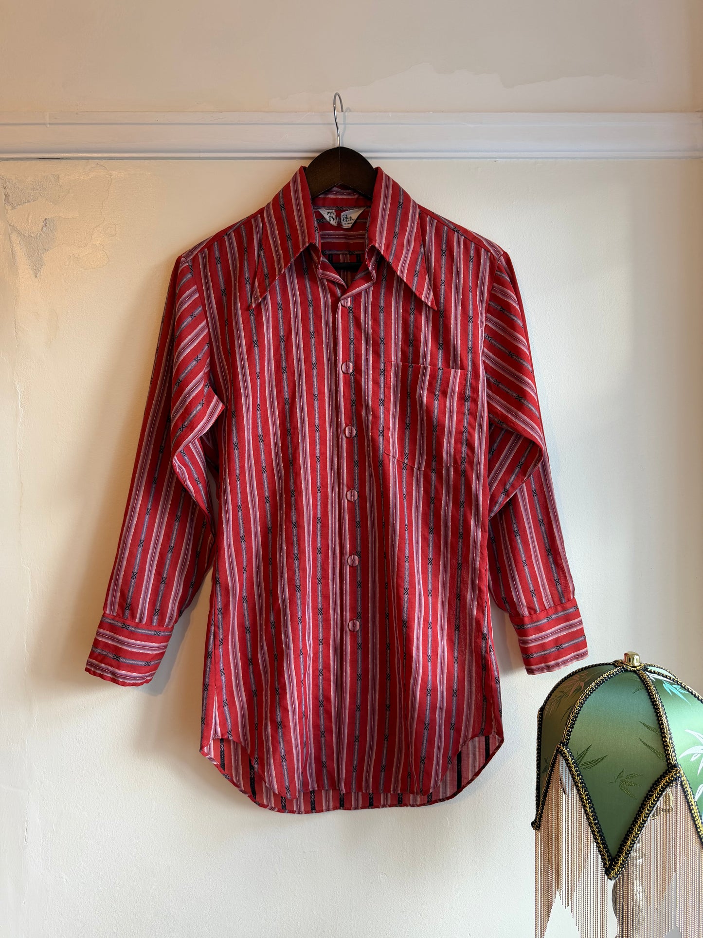 Vintage 1970s Woven Hawaiian Shirt