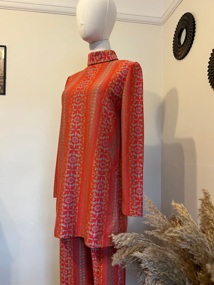 Vintage 1960s Hand Made Tunic and Trouser 2 Piece Set