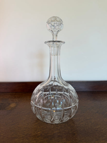 Vintage Cut Crystal Decanter with Stopper