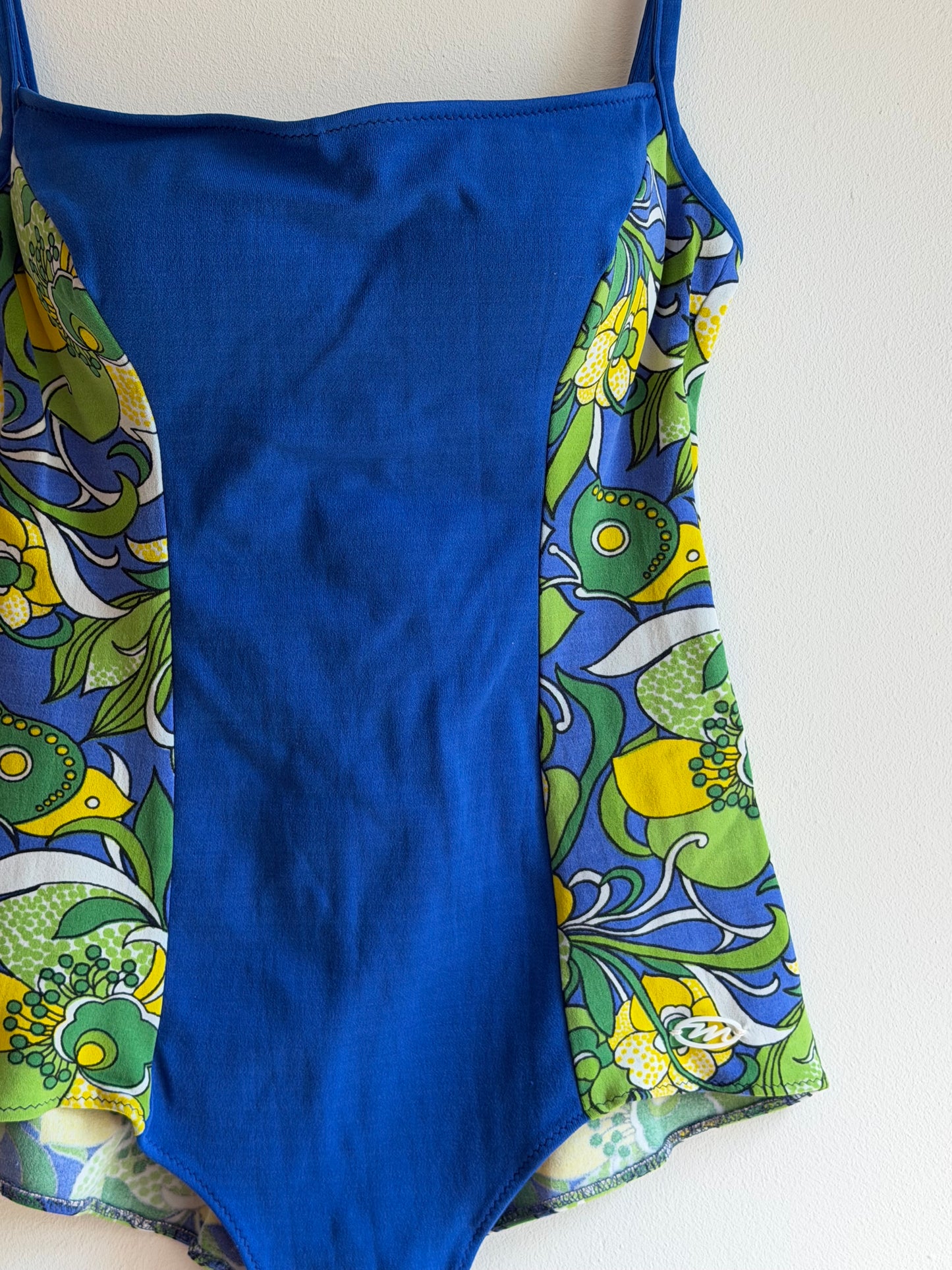 Vintage 1960s Psychedelic Floral Swimsuit
