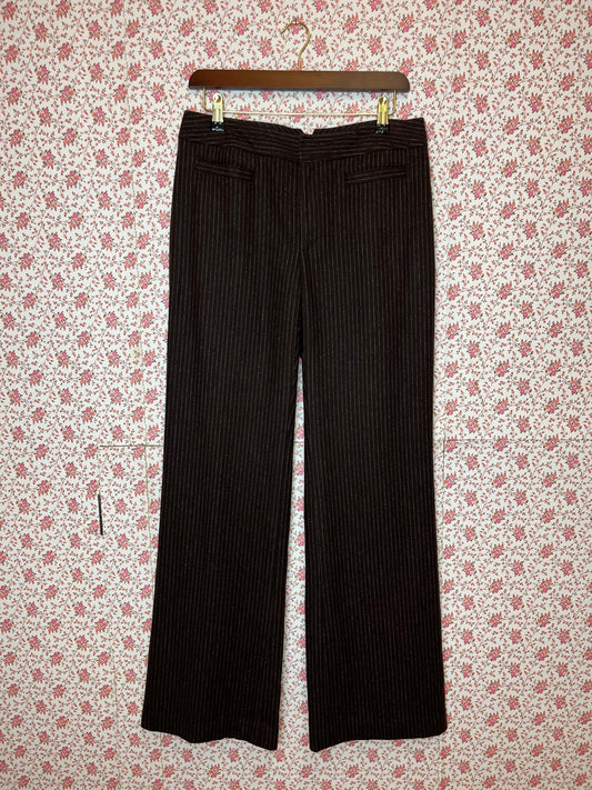 Vintage 1990s Banana Republic Wool Blend Pinstripe Trousers