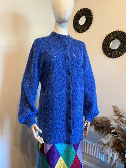 Vintage Hand Knitted Mohair Cardigan