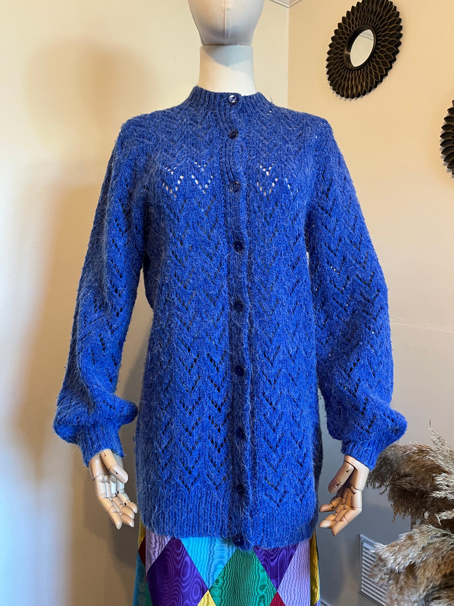 Vintage Hand Knitted Mohair Cardigan