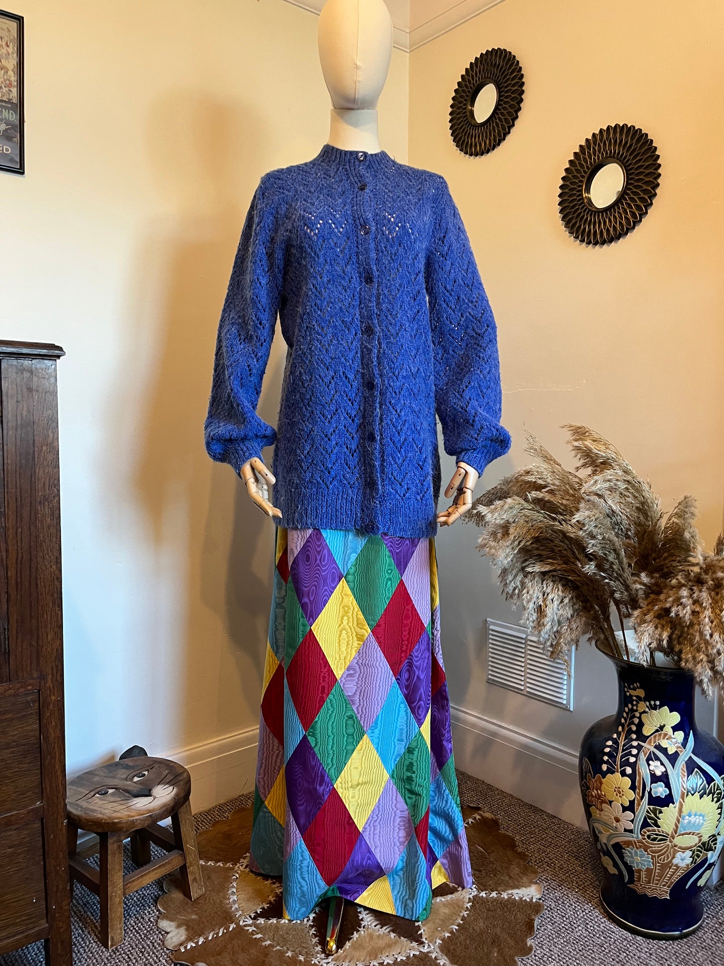 Vintage Hand Knitted Mohair Cardigan