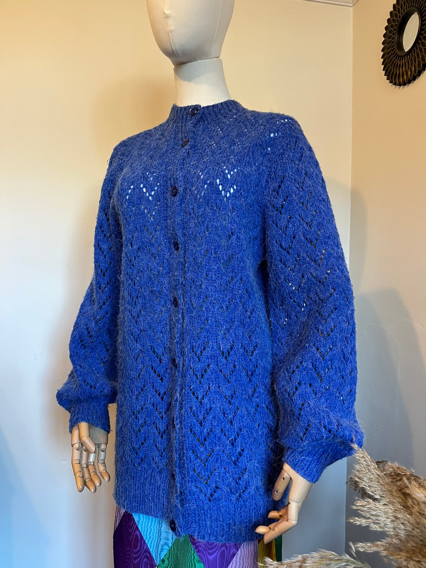 Vintage Hand Knitted Mohair Cardigan