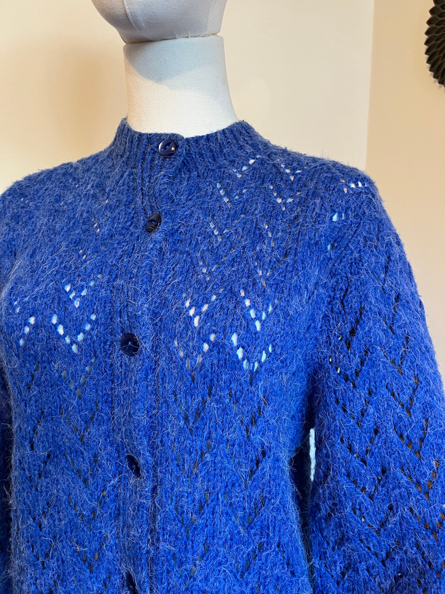 Vintage Hand Knitted Mohair Cardigan