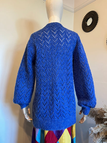Vintage Hand Knitted Mohair Cardigan