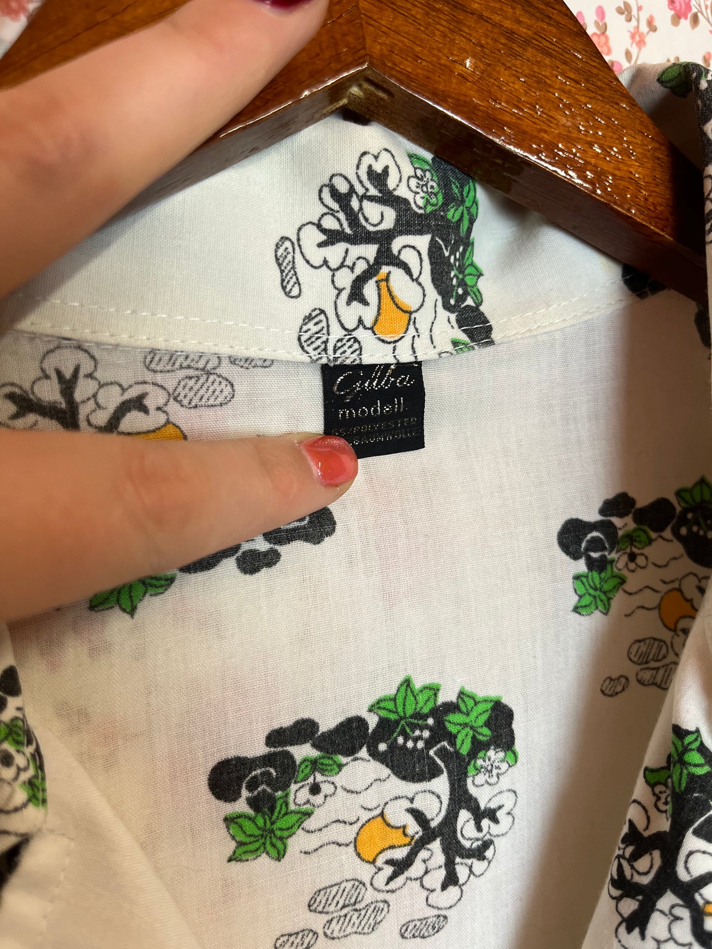 Vintage 1970s Bonsai Print Shirt