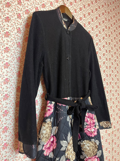 Vintage 1960s Felt and Quilted House Coat