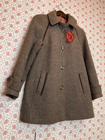 Vintage 1960s Wool Collared Coat