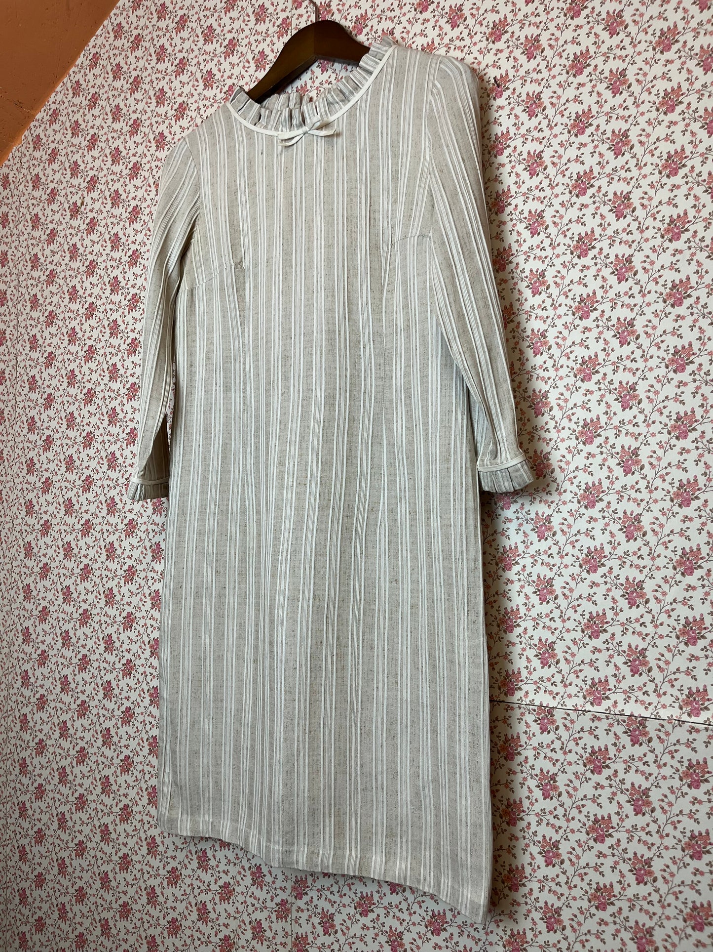 Vintage 1960s Handmade Twill Mod Dress