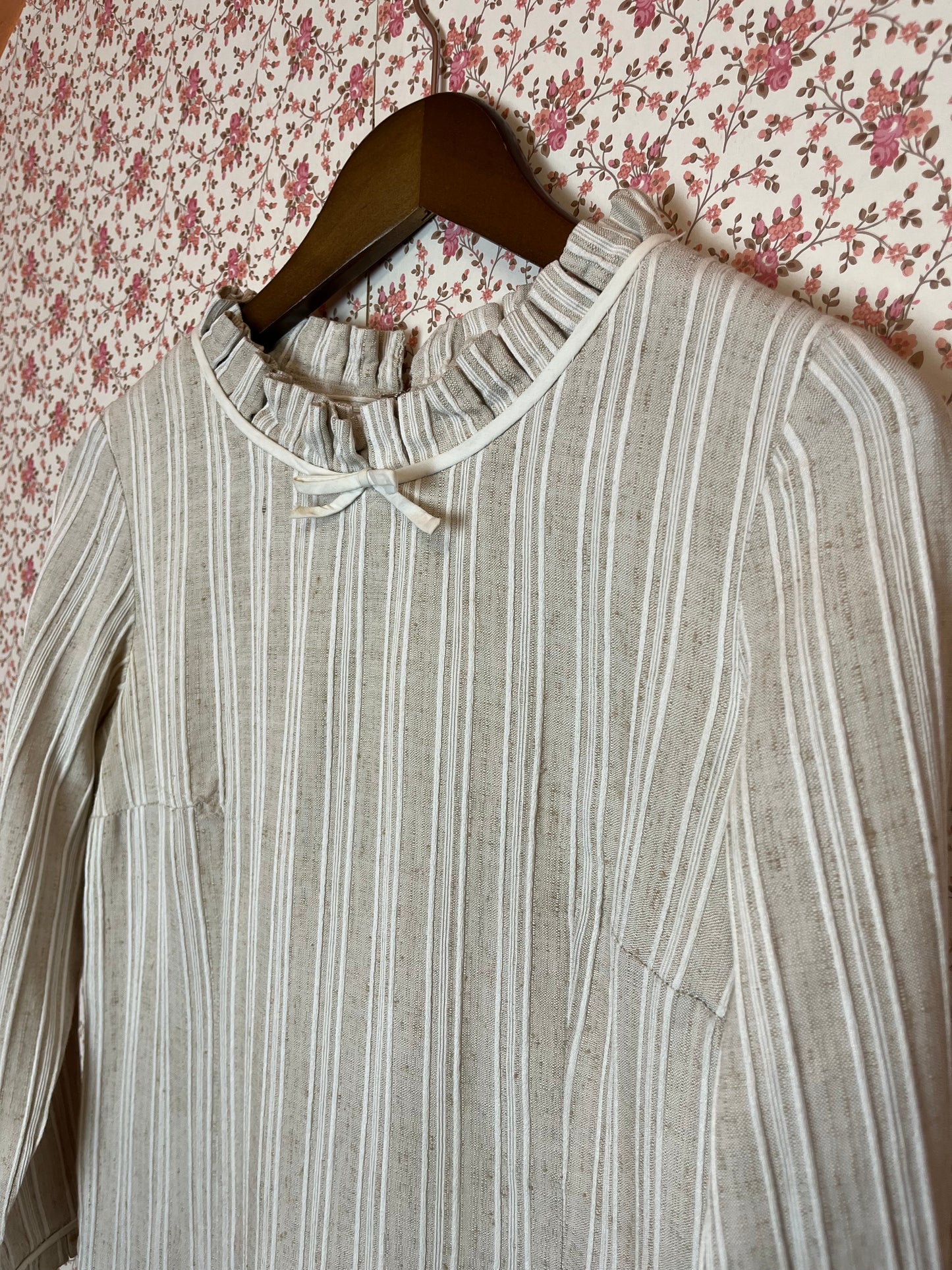 Vintage 1960s Handmade Twill Mod Dress