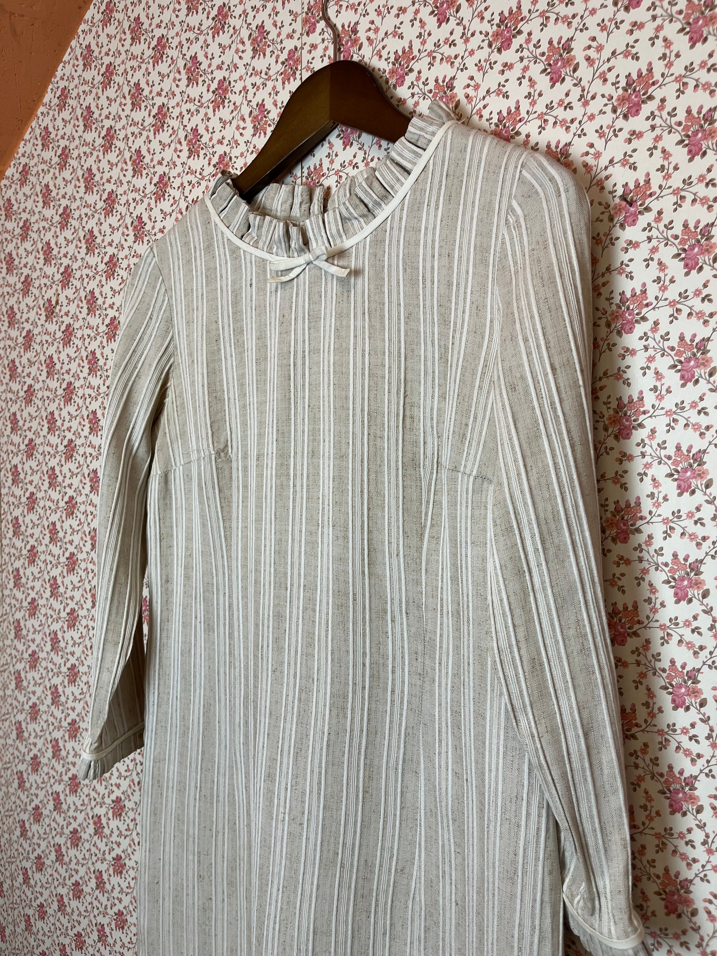 Vintage 1960s Handmade Twill Mod Dress