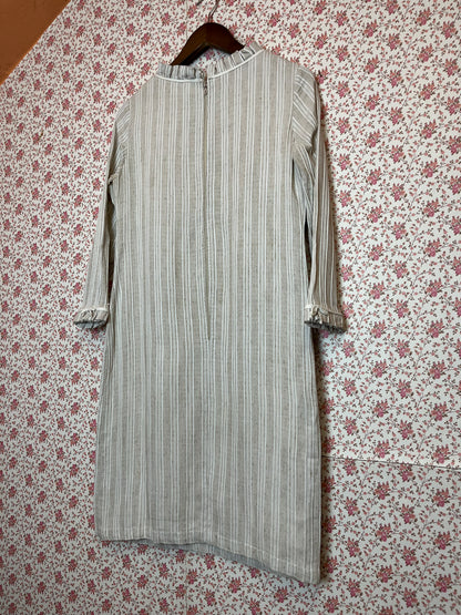 Vintage 1960s Handmade Twill Mod Dress