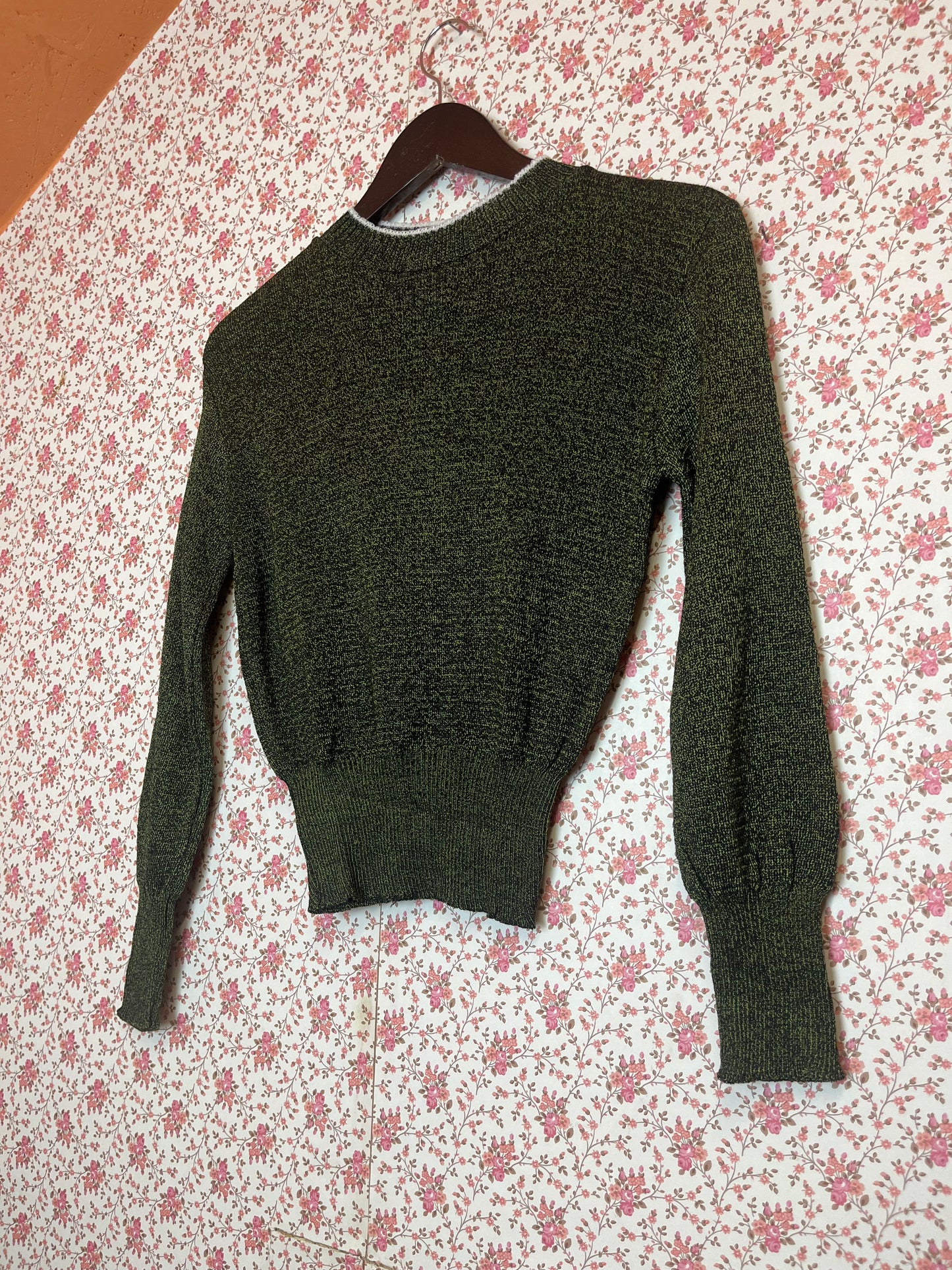 Vintage 1960s Fine Knit Cropped Jumper
