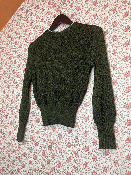 Vintage 1960s Fine Knit Cropped Jumper