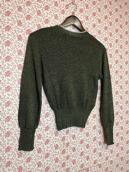 Vintage 1960s Fine Knit Cropped Jumper